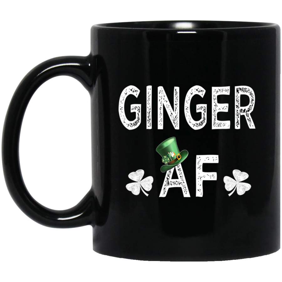 Vintage Ginger AF St Patrick’s Day Leprechaun Hat Men Irish Black Mug