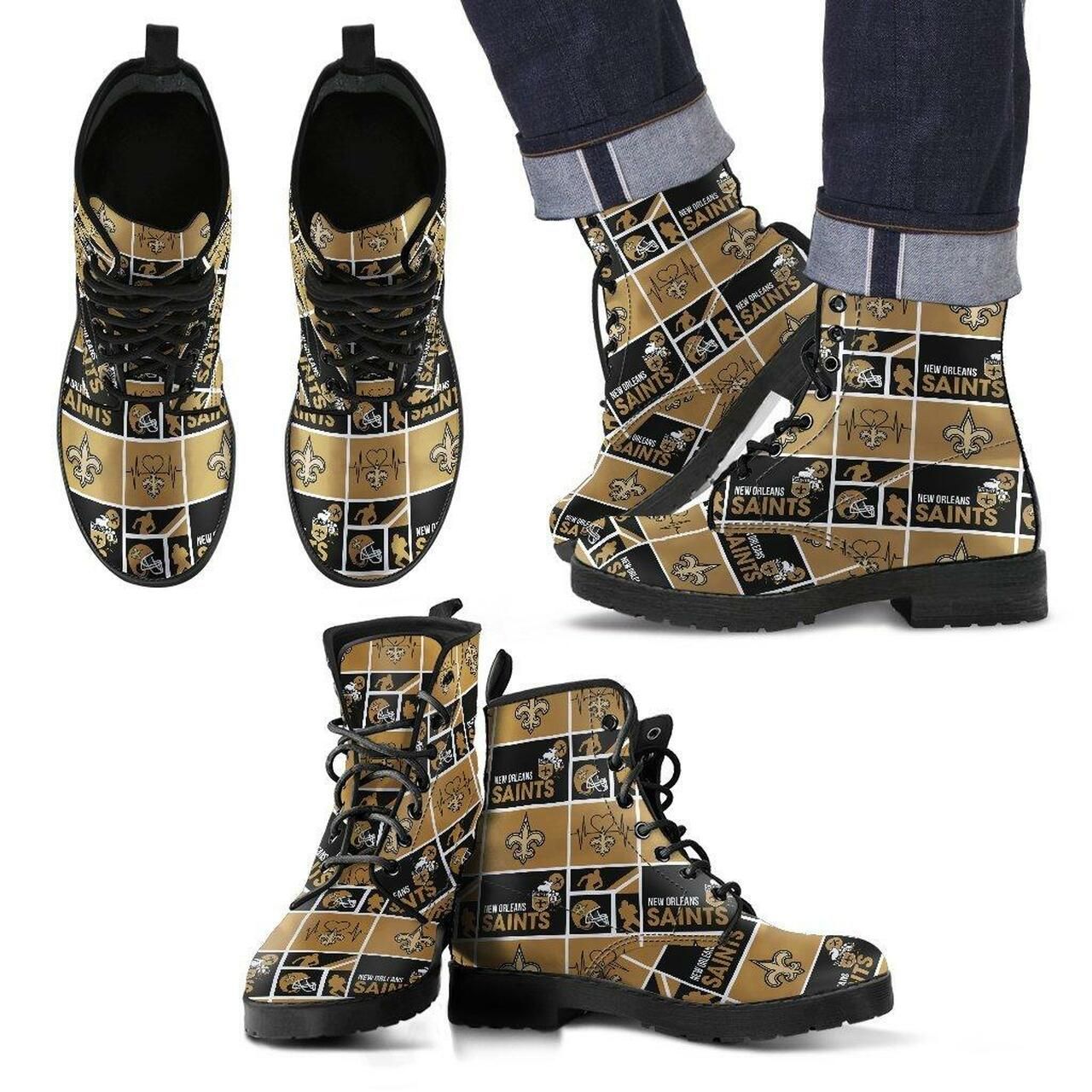 New Orleans Saints Leather Boots Fashion Women Boots Shoes Shoes3827