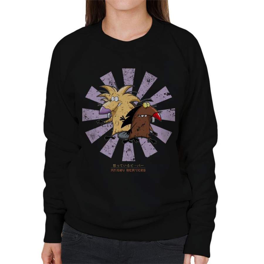 Angry Beavers Retro Japanese Women’s Sweatshirt