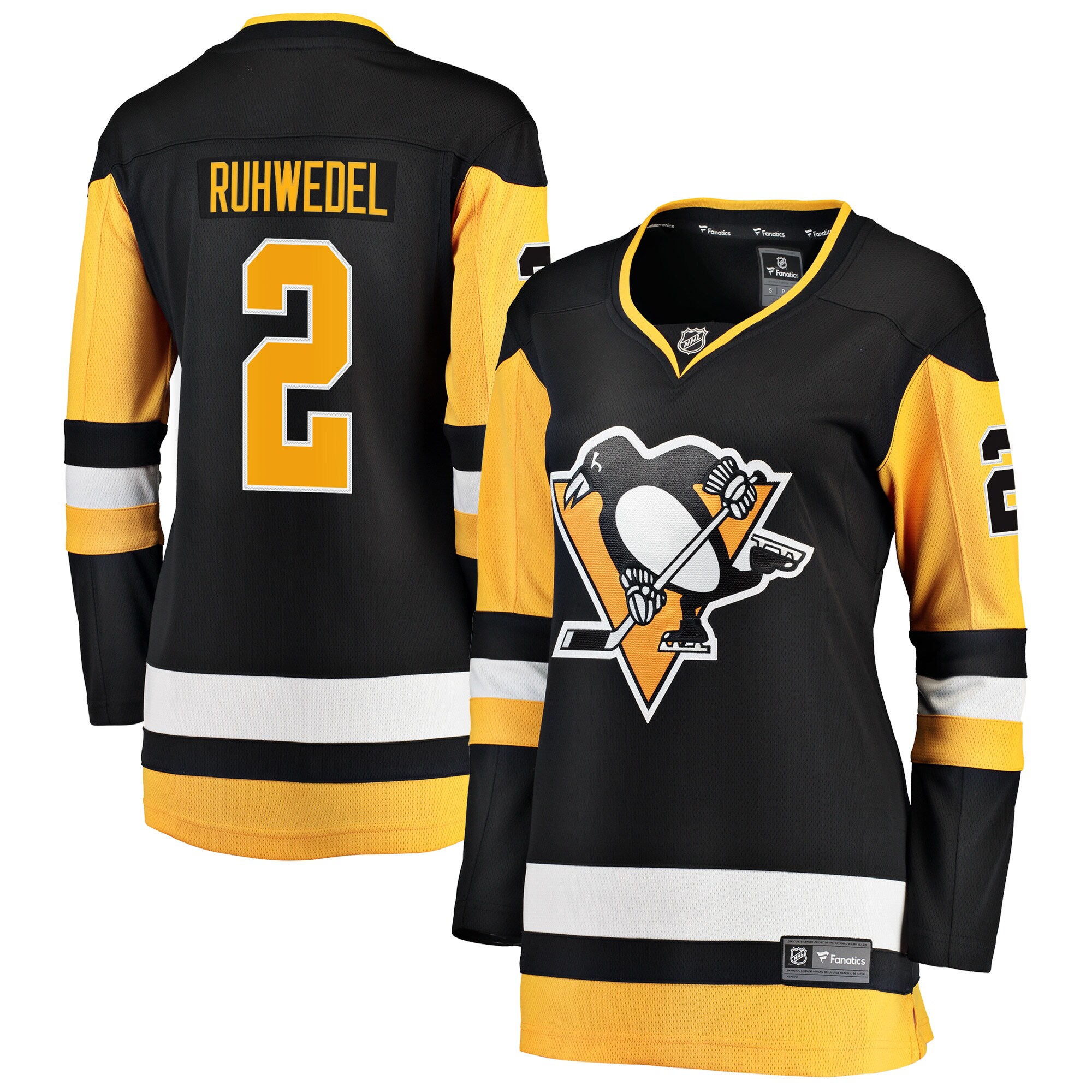 Women's Pittsburgh Penguins Chad Ruhwedel Black Premier Breakaway Player Jersey