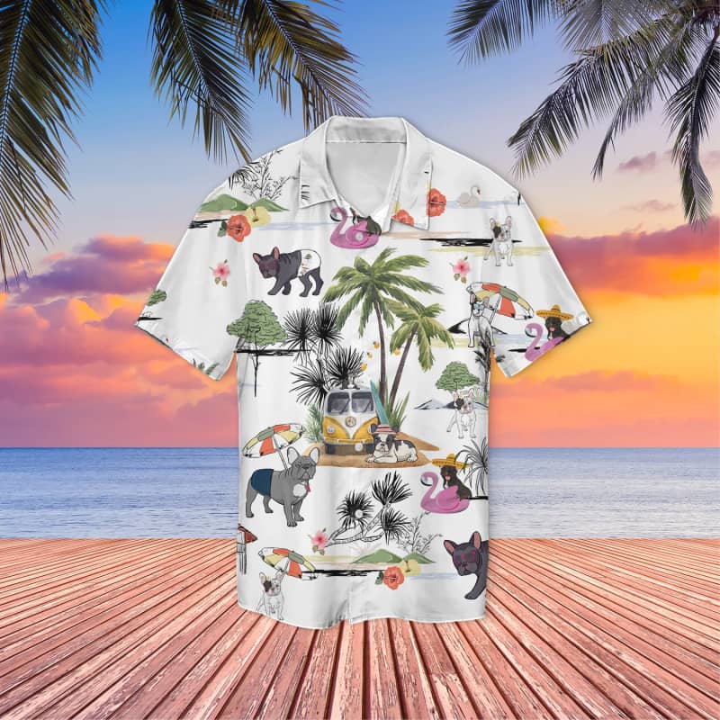 French Bulldog Beach Hawaii Hawaii Aloha Shirt For Dog Lover Ha93441