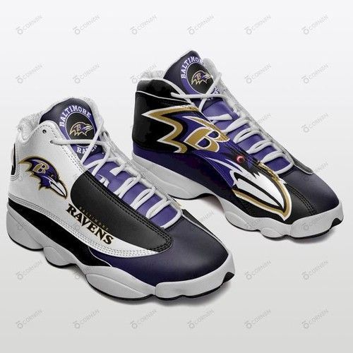 Baltimore Ravens Customized Air Jd13 Sneakers Tennis Shoes For Fan