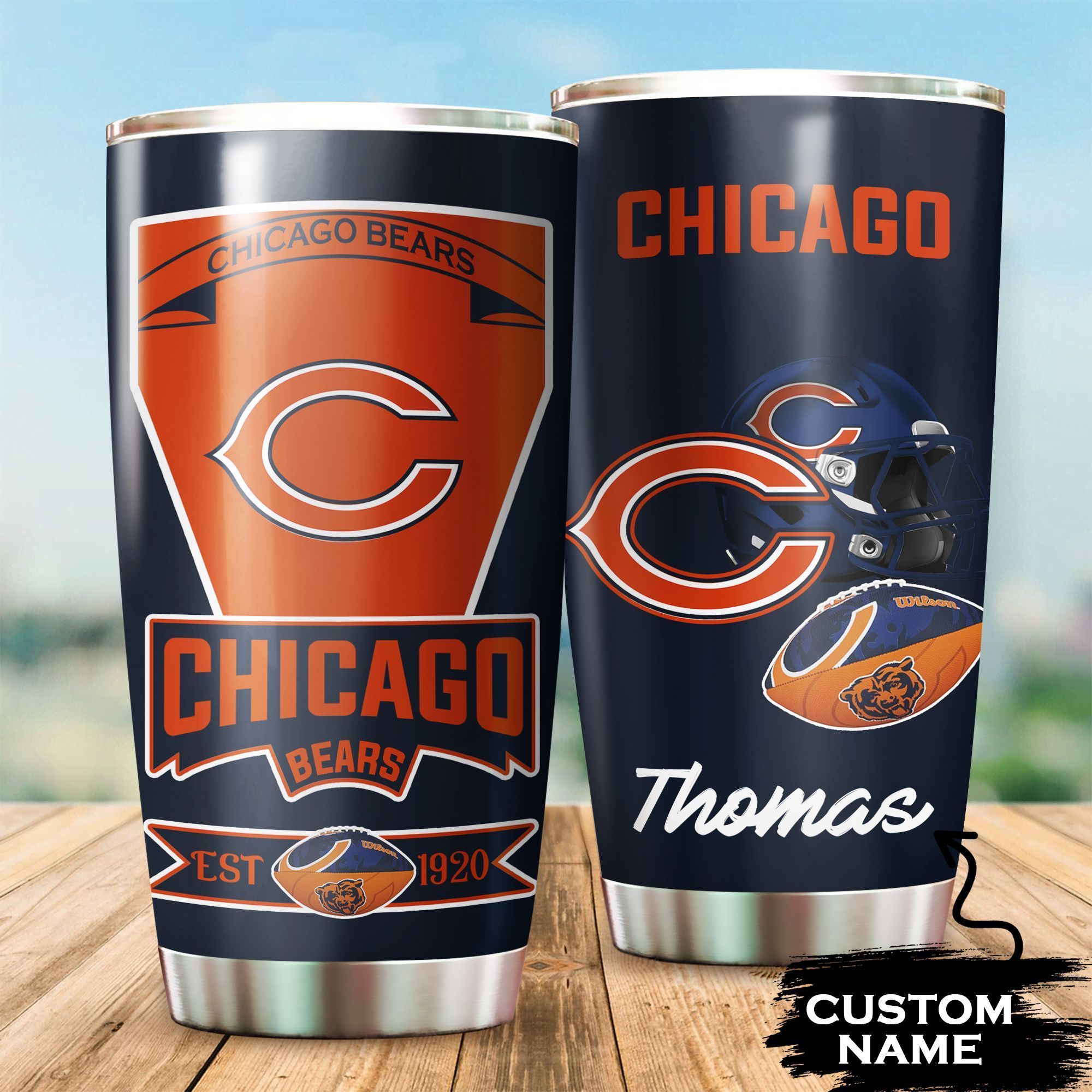 Chicago Bears Custom Tumbler 127 L1BTH0149