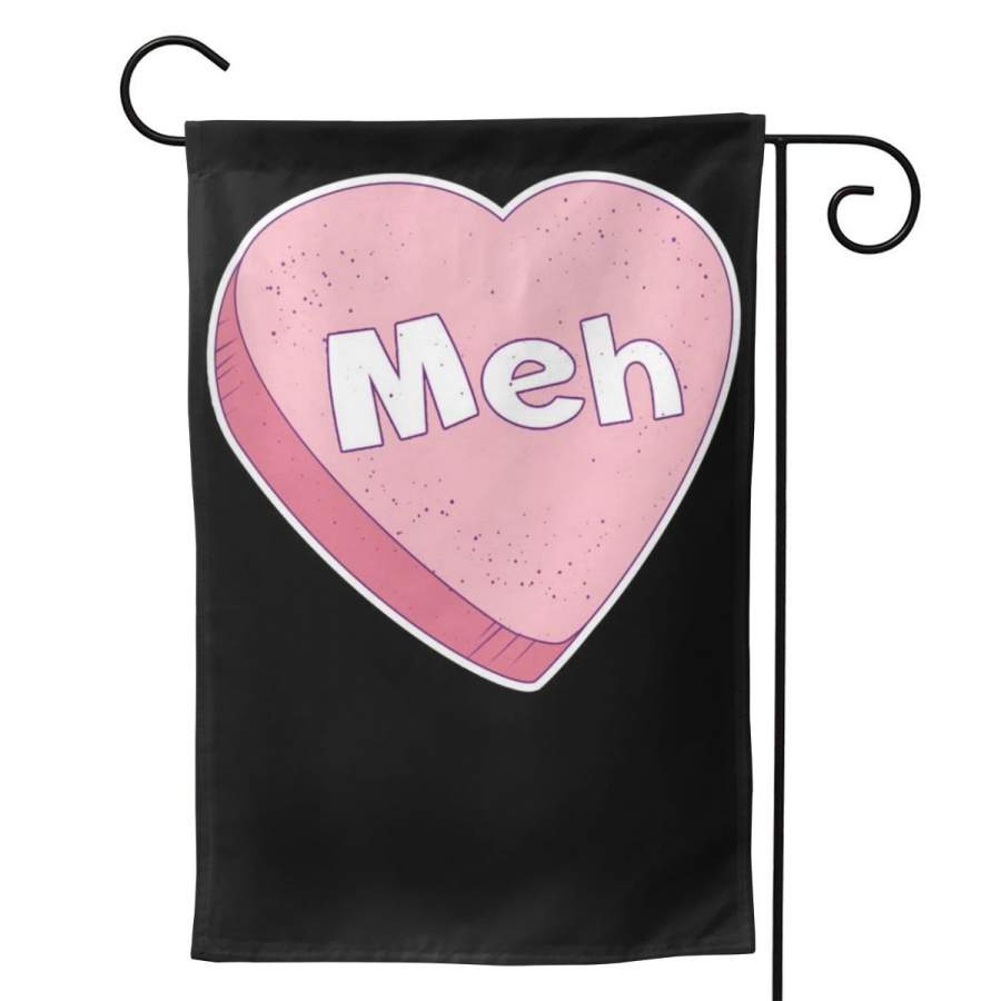 2 Pcs Garden Flag Valentine’s Day Meh Conversation Heart Candy Horizontal Poster 12.5″x18″ -Mothers Day, Birthday Gifts for Mom, Dad, Wife, Husband, Daughters, Grandma, Friends