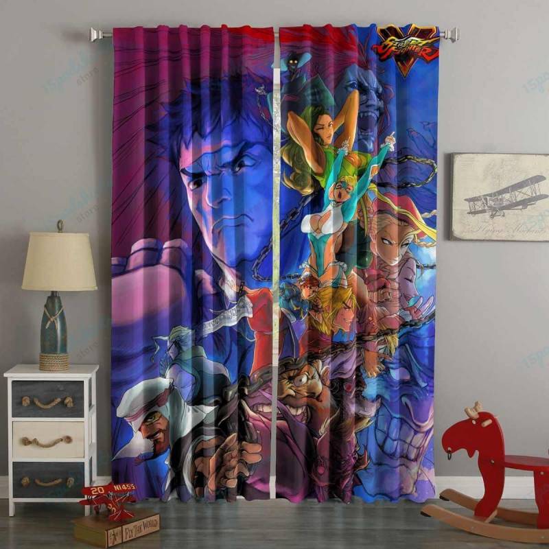 3D Printed Street Fighter V Style Custom Living Room Curtains