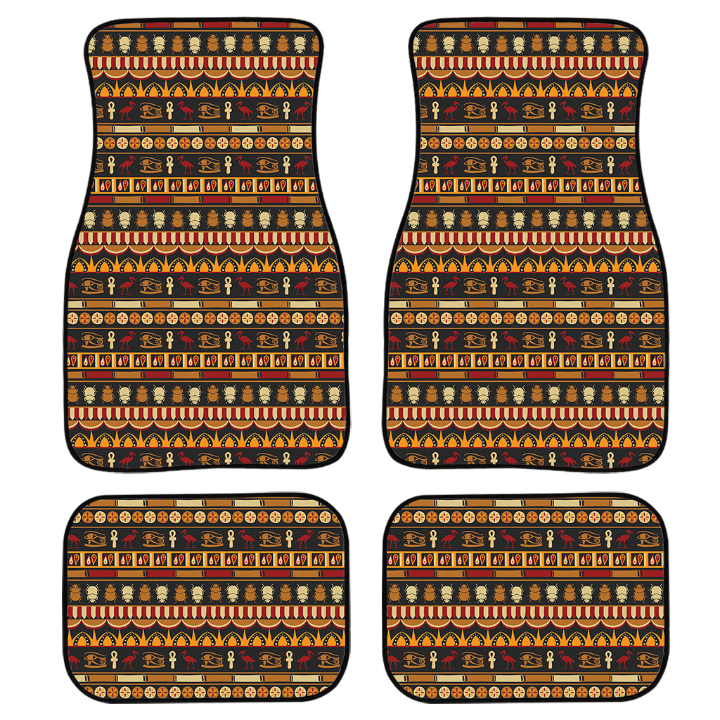 Ornament Egyptian Pattern Print Front And Back Car Floor Mats, Front Car Mat