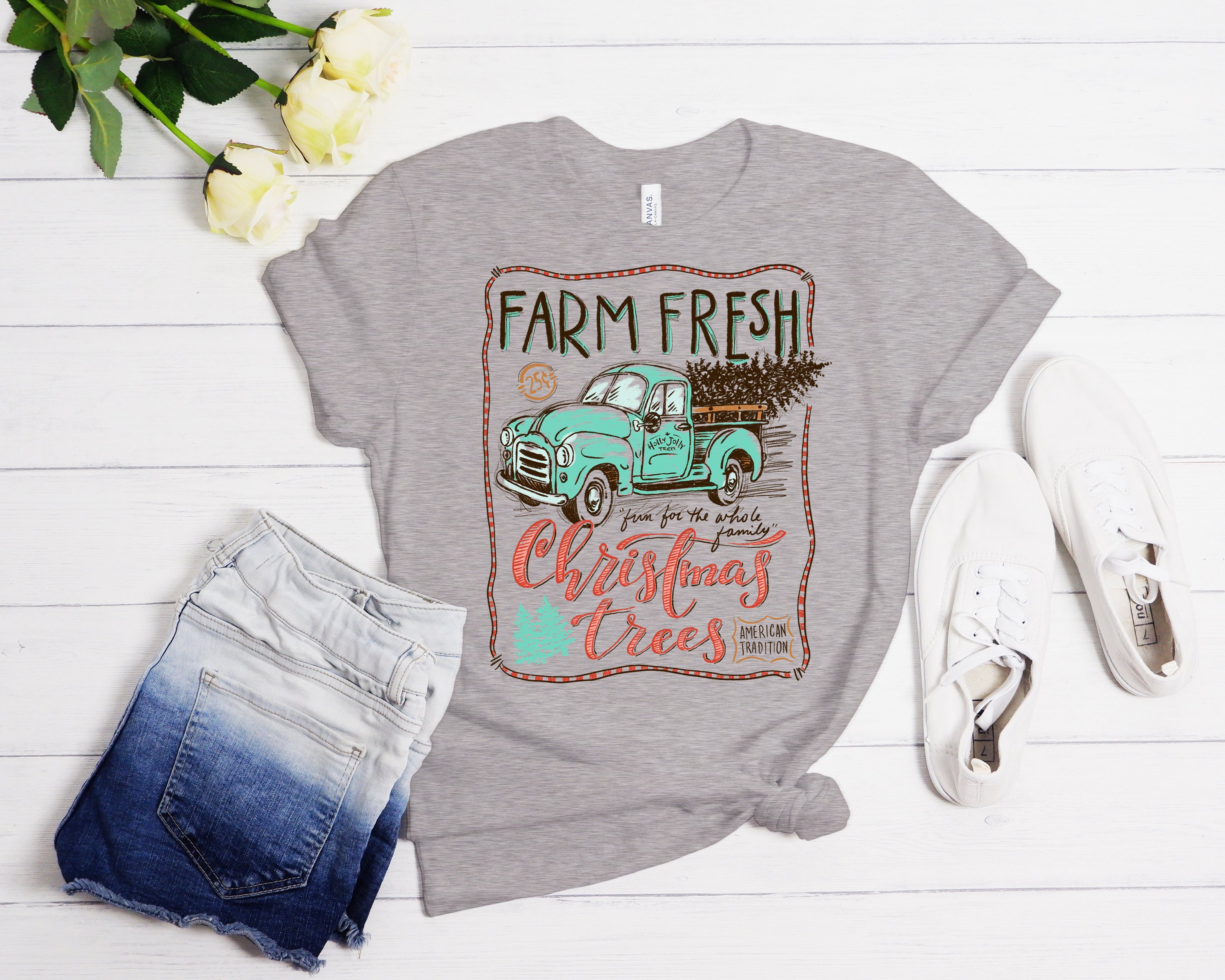 Farm Fresh Christmas Trees Shirt ,Women’S Christmas Shirt,Farm Fresh Pumpkins,Holiday Shirt Funny Christmas Shirts, Ugly Christmas Shirt