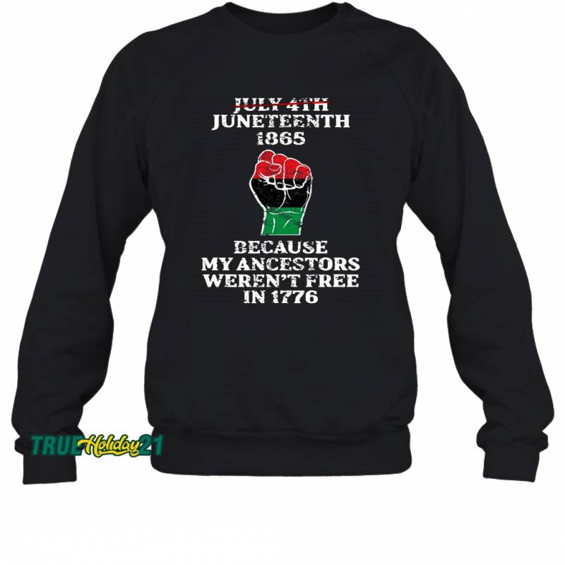 Vintage Juneteenth Ancestors Black African American Flag Pride Sweatshirt