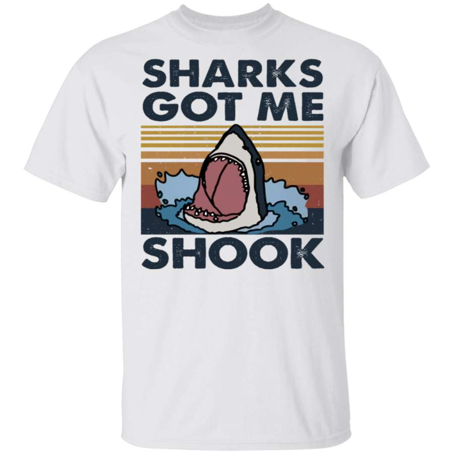 Sharks Got Me Shook copy T Shirt, Funny Shark T Shirt, T Shirt For Men, T Shirt For Women