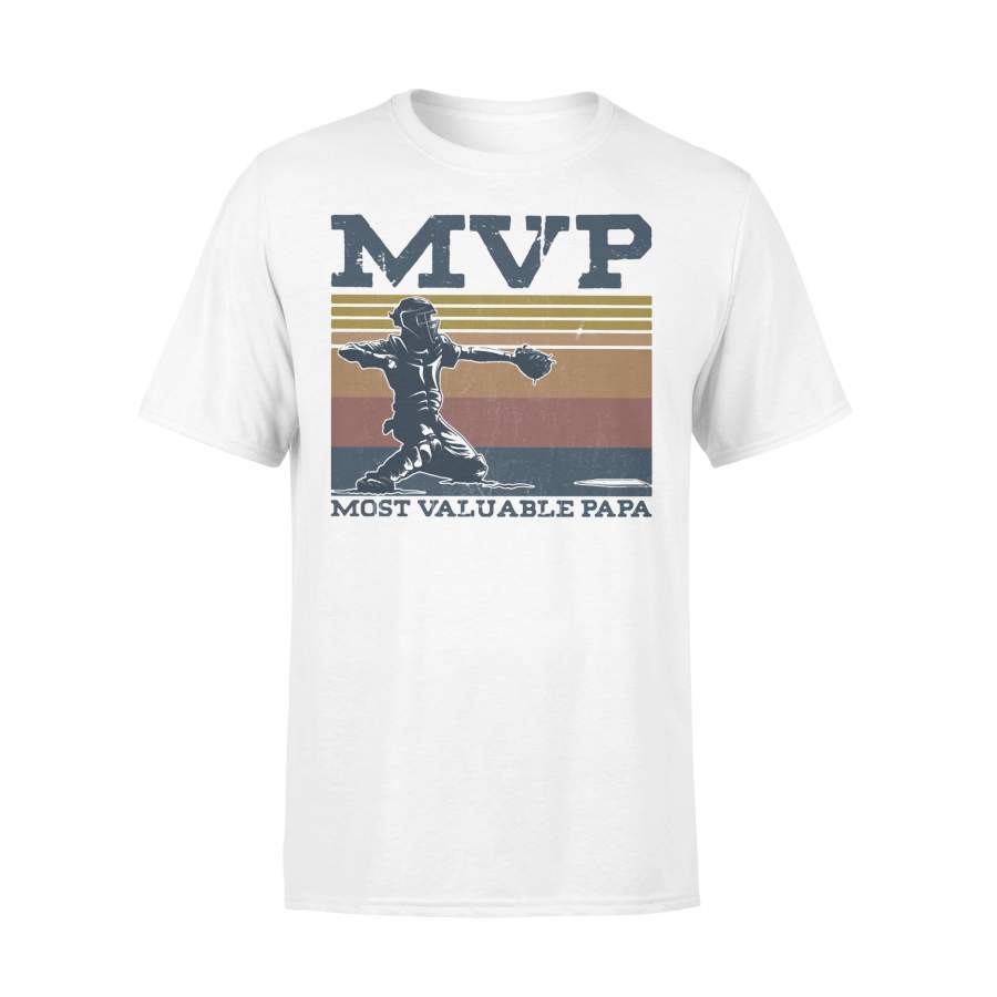 Mvp Most Valuable Papa Softball Vintage T-shirt