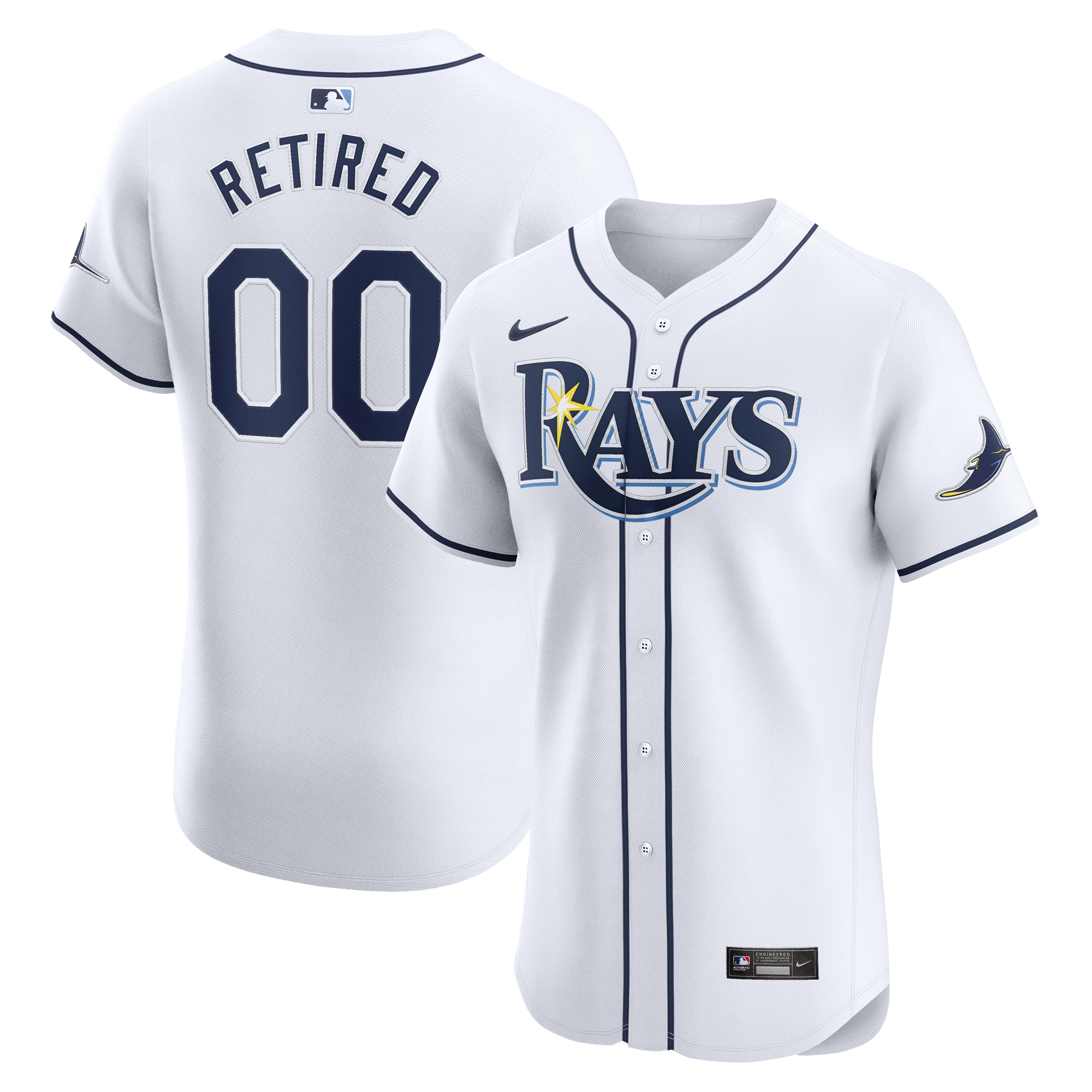 Tampa Bay Rays Home Elite Pick-A-Player Retired Roster Jersey – White