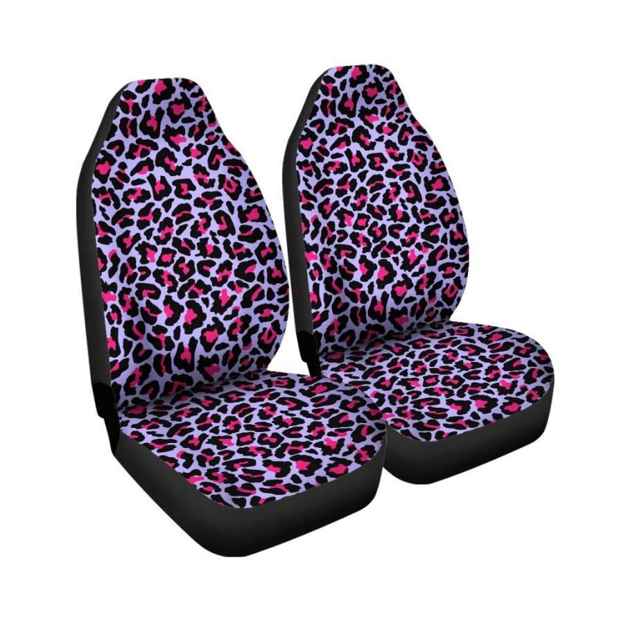 Neon Leopard Car Seat Covers