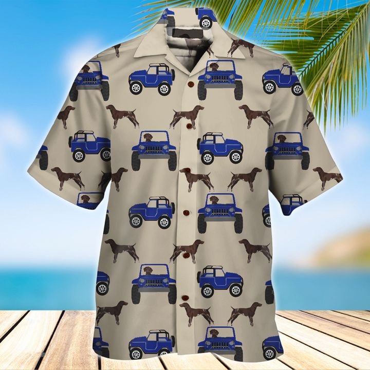 German Shorthaired Hawaii Shirt And Short Ha3718