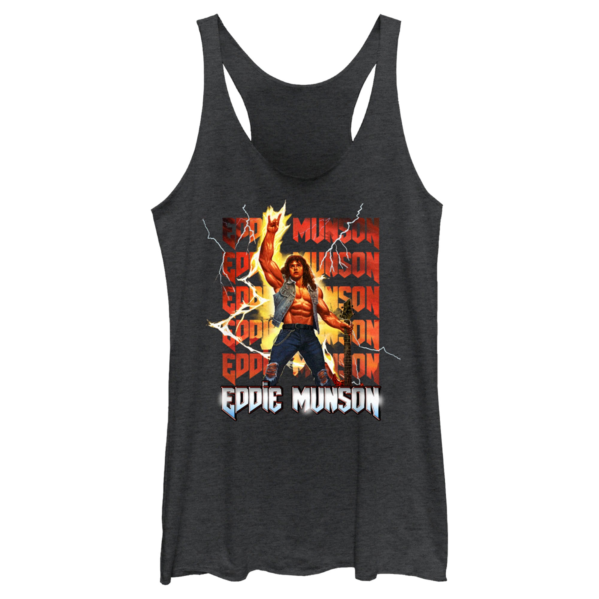 Women’S Stranger Things Rockstar Eddie Munson Racerback Tank Top