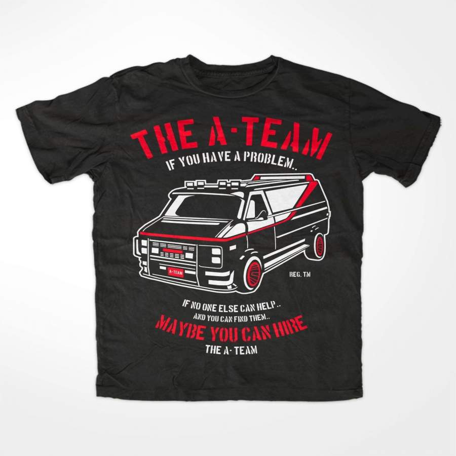 The A Team Auto Car T-Shirt Fun Tv Serie Film Mr T Hannibal Murdock Face