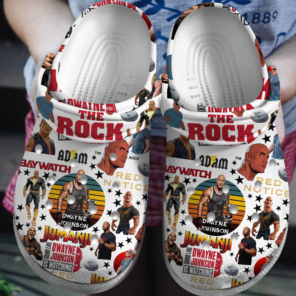 The Rock Dwayne Johnson Jumanji Crocss Clogs For Men Women And Kid Scvw8Kfc