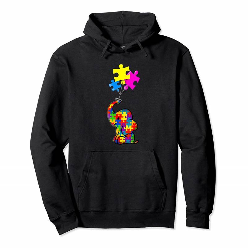 Autism Awareness Cute Elephant Autism Aware Support Pullover Hoodie