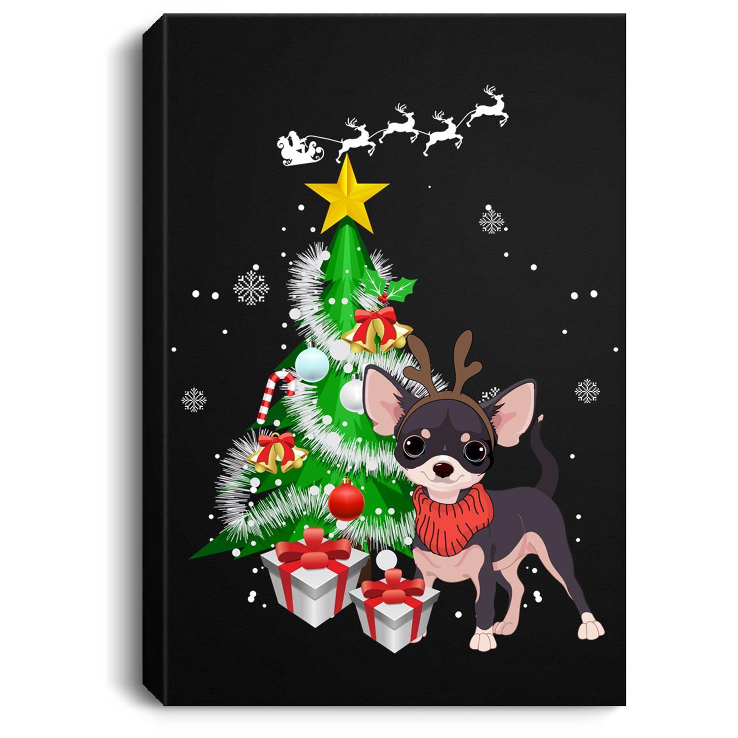 Best Chihuahua Ugly Christmas Sweater Canvas Wall Art