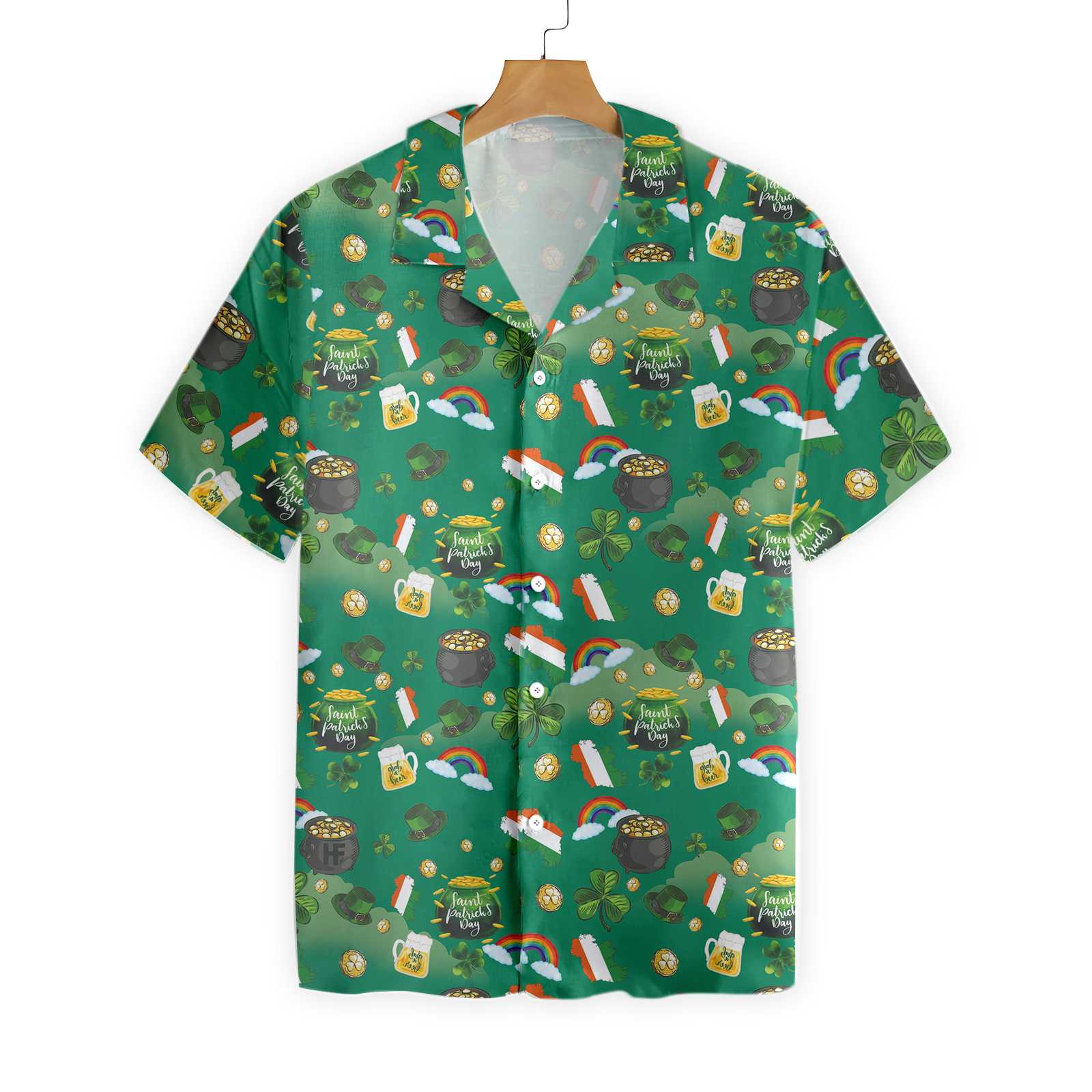 Happy Saint Day Ireland Pattern 0801 Hawaii Shirt Ha60498