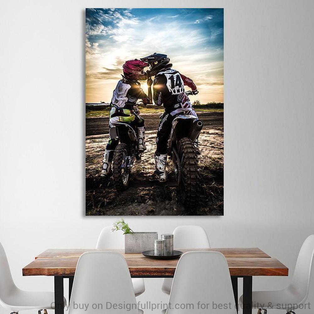 Biker Couples Partner For Life Canvas Art And Poster Ln Valentine Gift For Her Valentine Gift For Him