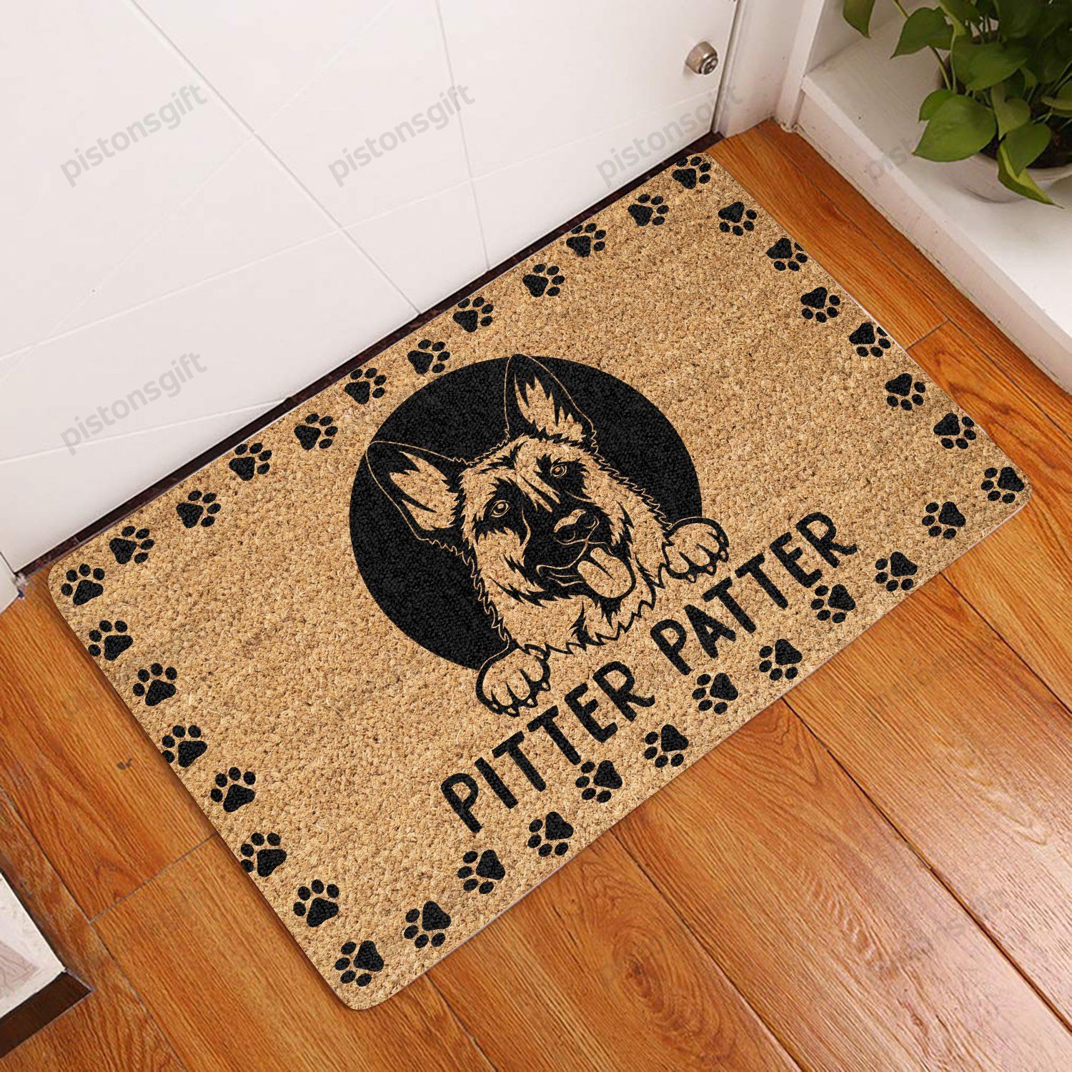 Pitter Patter Coir Pattern All Over Printing Doormat