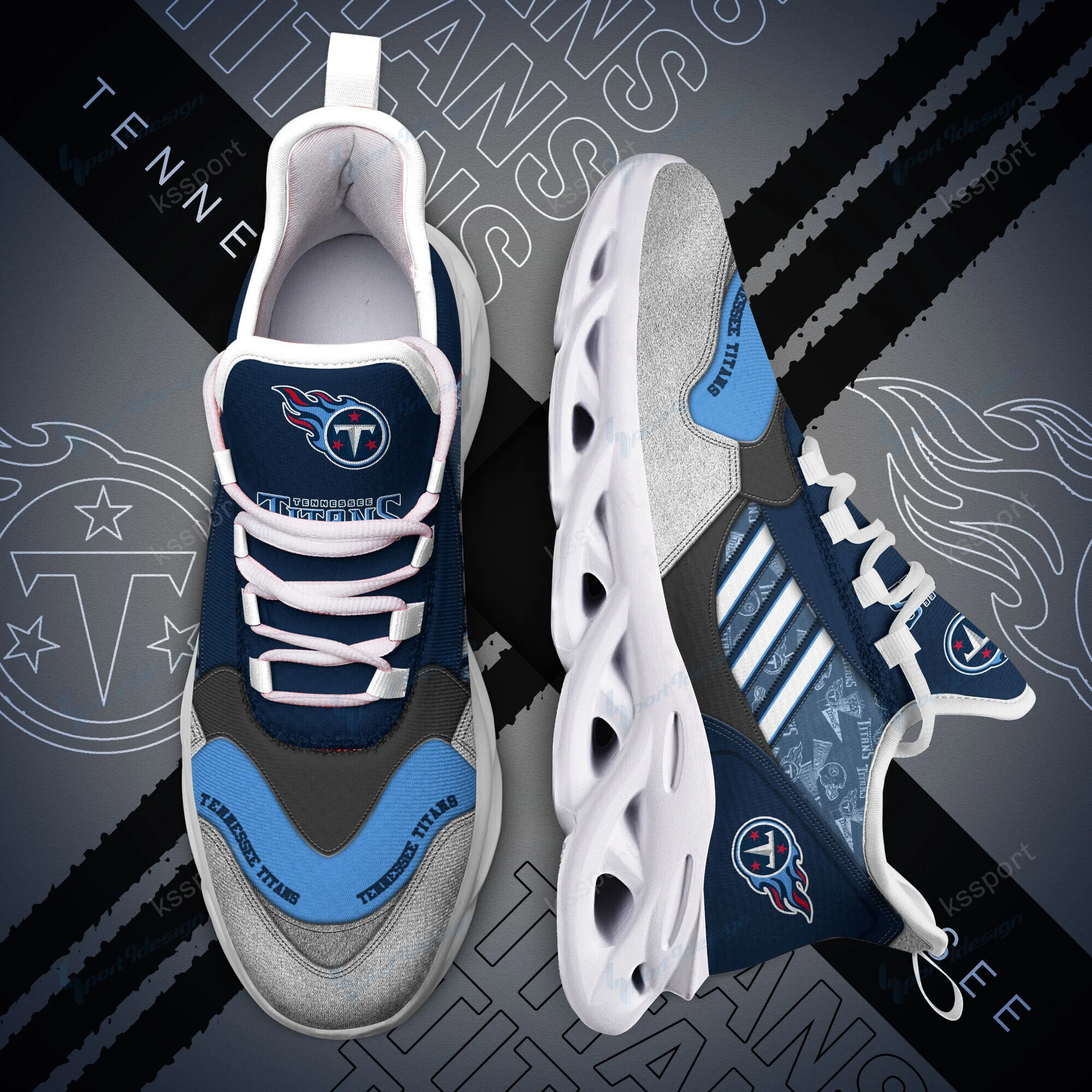 Tennessee Titans Yezy Running Sneakers Bg751