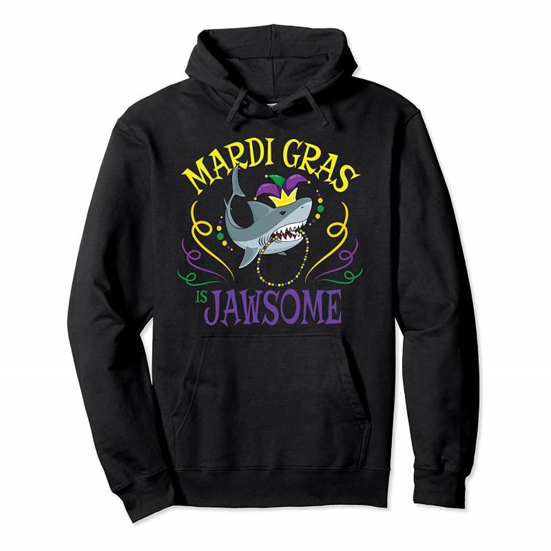 Shark Mardi Gras New Orleans Gifts for Kids Pullover Hoodie, T Shirt, Sweatshirt