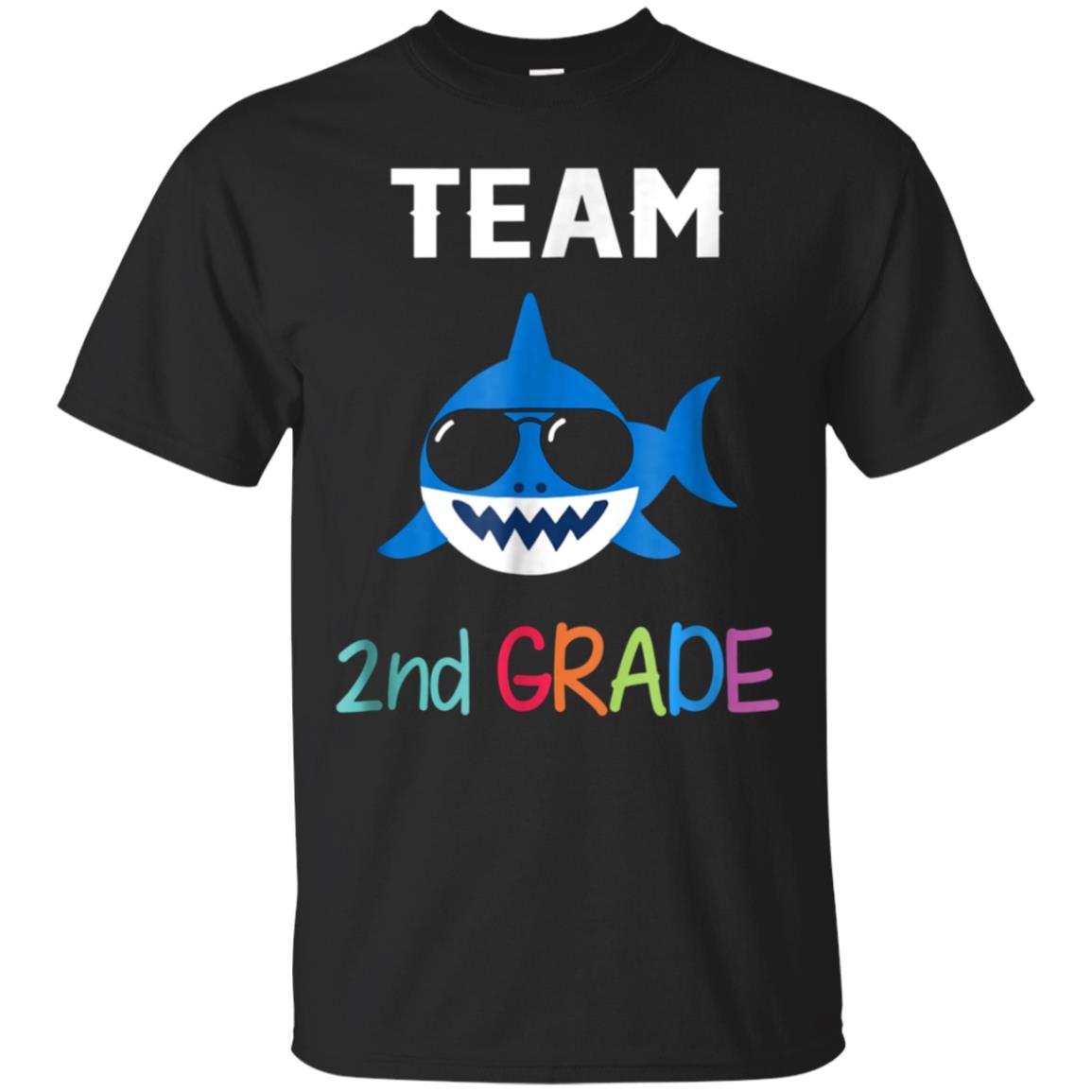 Team 2nd Grade Grade Teacher Shark Back To School T-Shirt