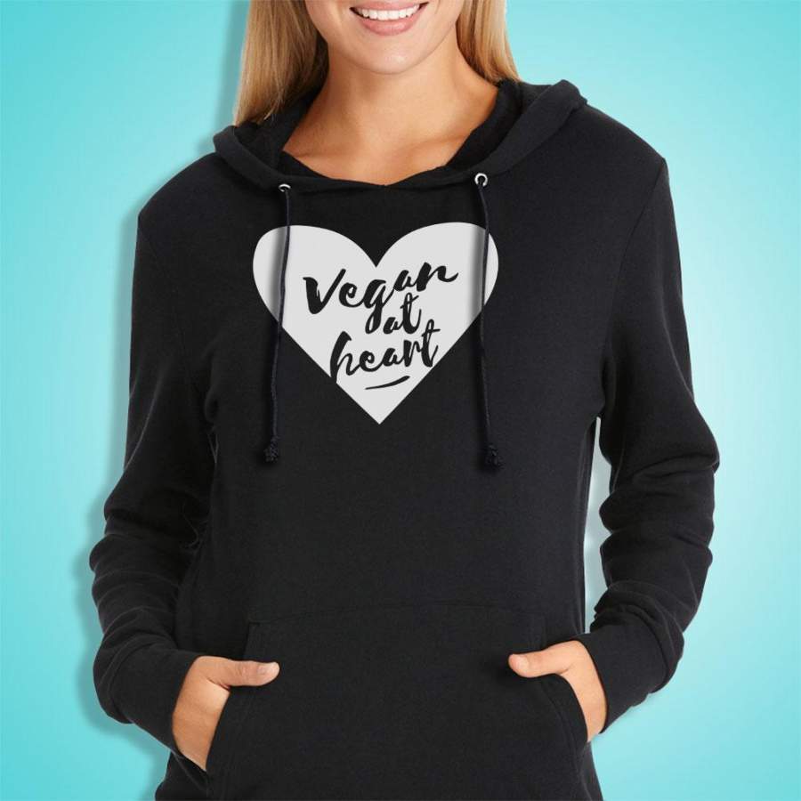 Vegan At Heart Animal Rights Plant Based Love Women’S Hoodie