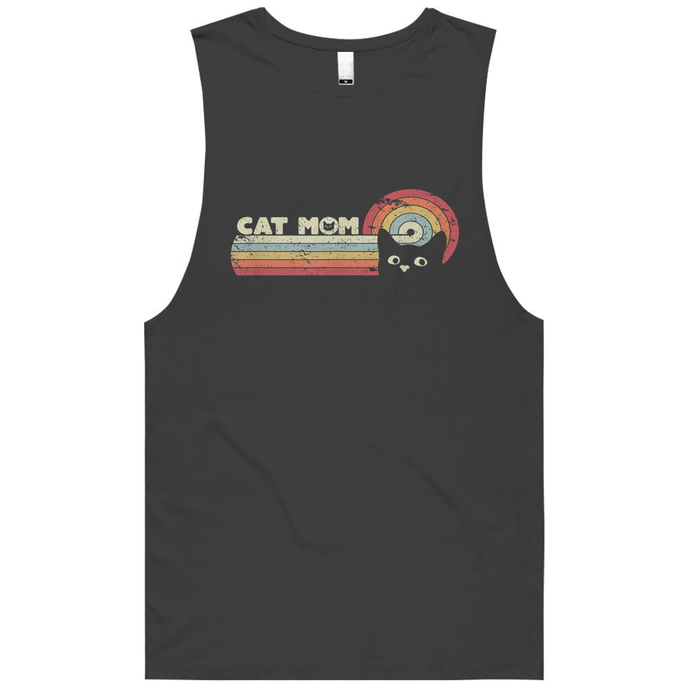 Cat Mom Shirt. Retro Kitten Tank Top