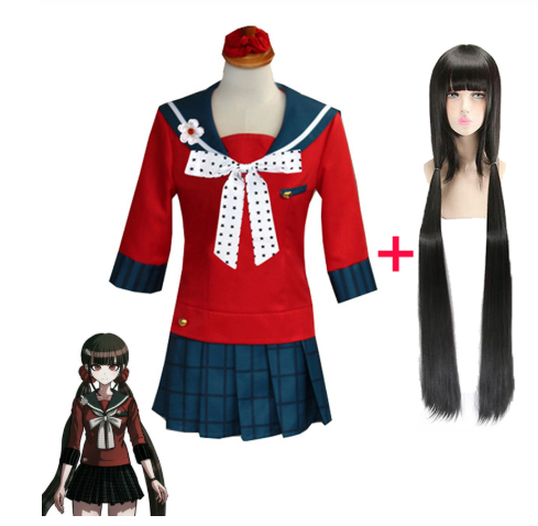 Anime Danganronpa Cosplay Harukawa Maki Cosplay Costumes Wig School Girls Uniform Dangan Ronpa Halloween Costume For Women alx