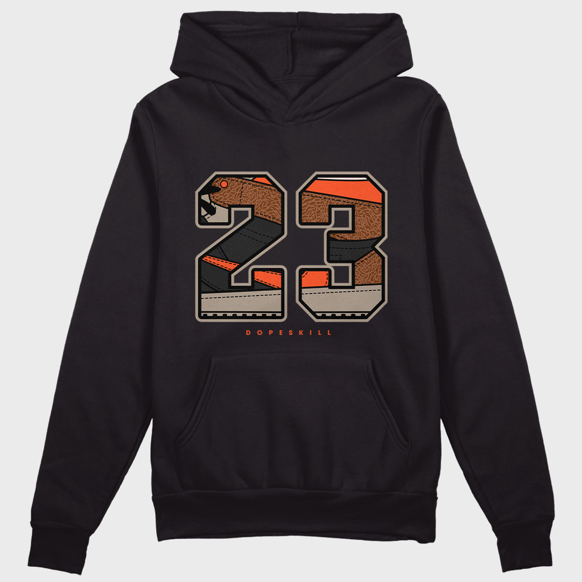 Jordan 3 “Desert Elephant” Dopeskill Hoodie Number 23 Graphic