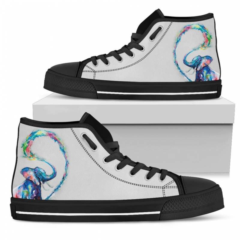 Floral Elephant High Top Shoe