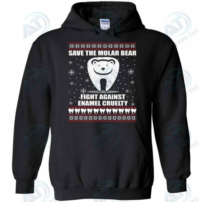 Ugly Christmas Sweater Molar Bear Dental Hoodie