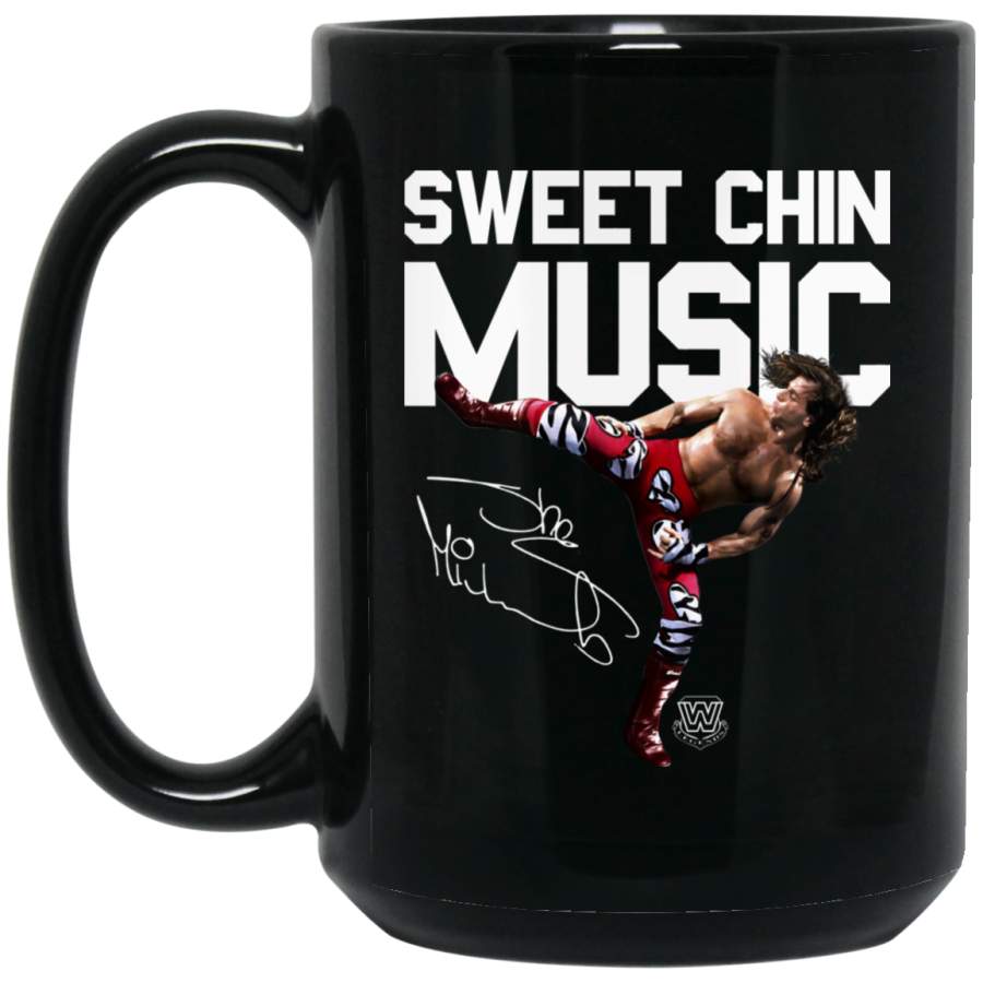 Shawn Michaels Sweet Chin Music Heartbreak Kid Mr Wrestlemania WWE Big Black Mug