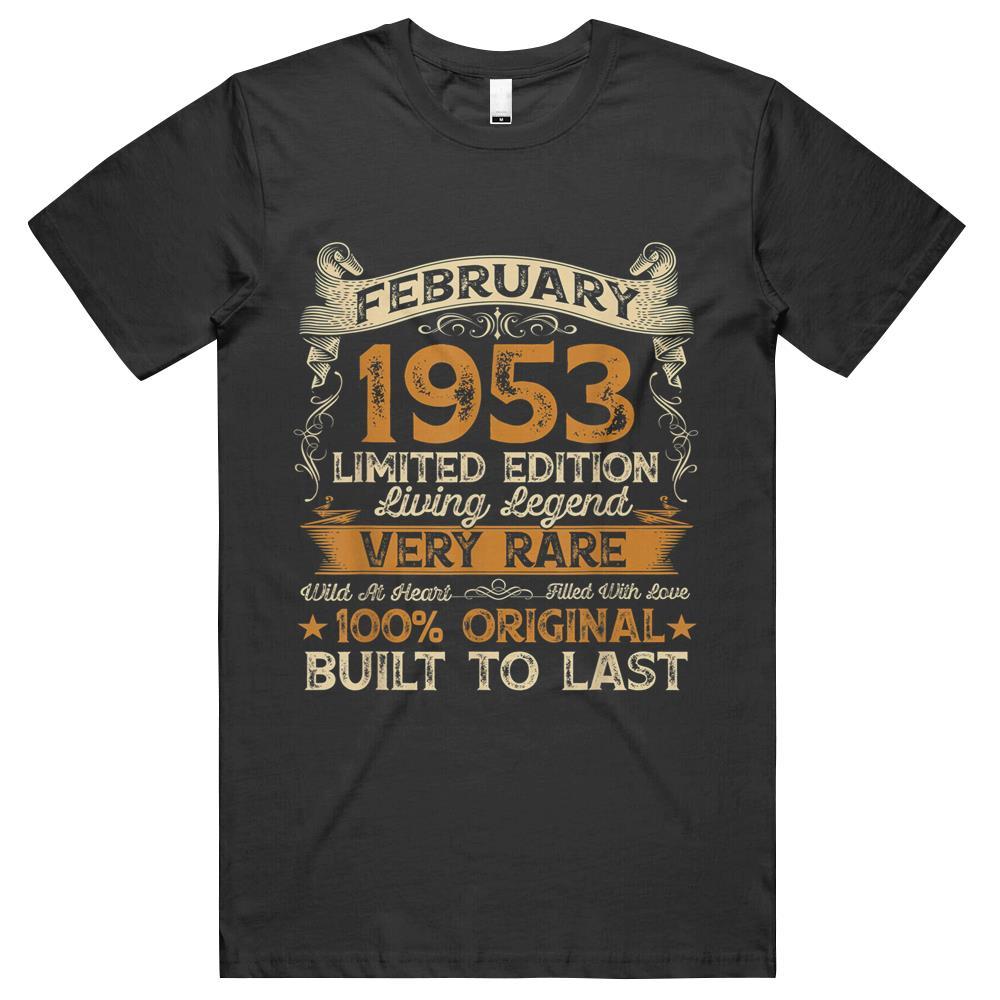 68th Birthday Gift 68 Year Old Retro Vintage February 1953 Men T Shirts