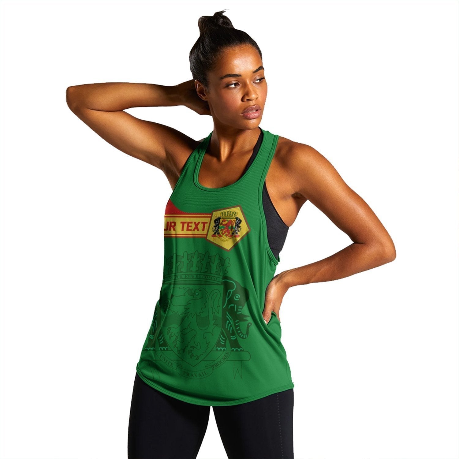 (Custom) African Tank Top – Republic Of The Congo Women’S Racerback Tank Pentagon Style