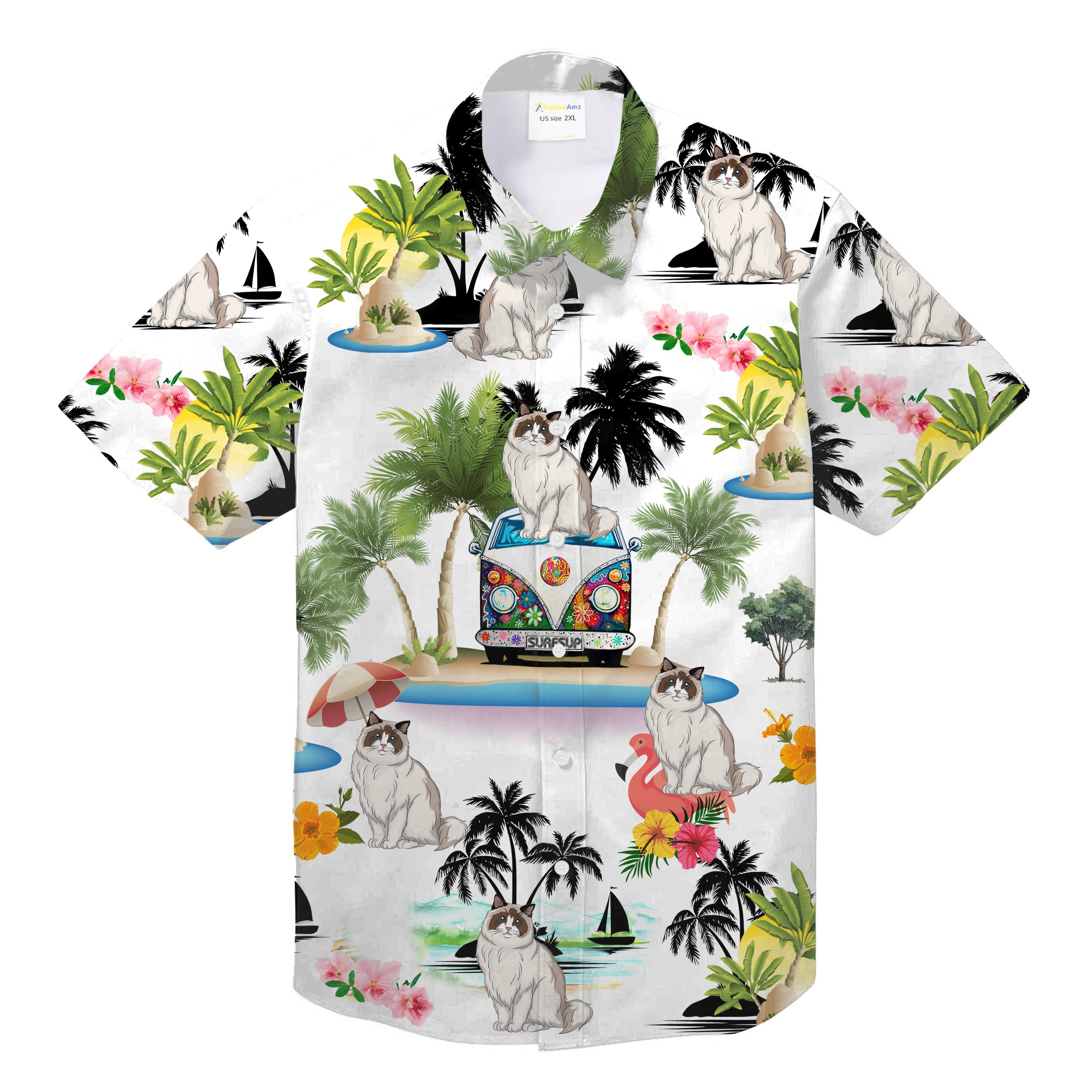 Ragdoll Cats Unisex Hawaii Cute Cat Hawaii Shirt Chipteeamz Ha53113