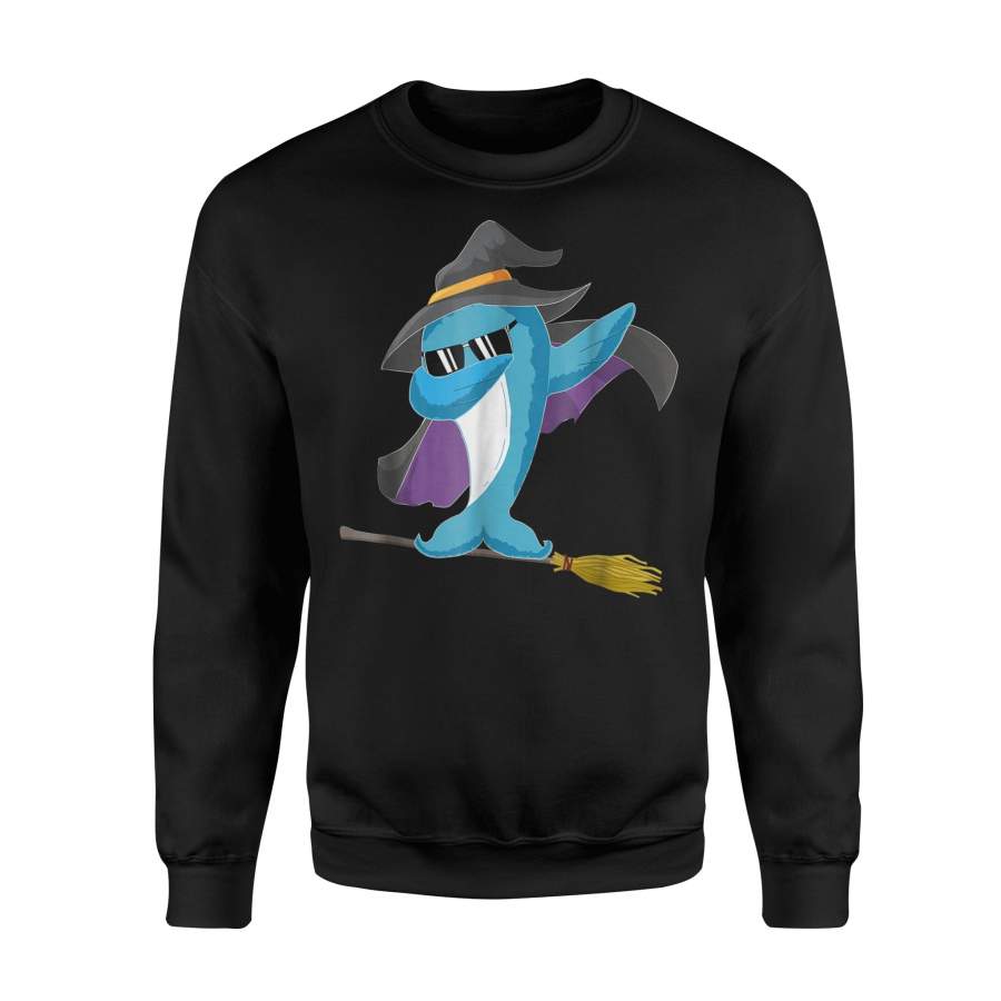 Dolphin Witch Funny Halloween Dolphin Halloween Sweatshirt