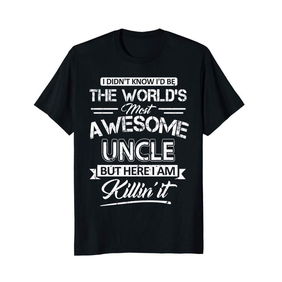 World’S Most Awesome Uncle Vintage Summer T-Shirts,Funny Uncle Short Sleeve T-Shirt