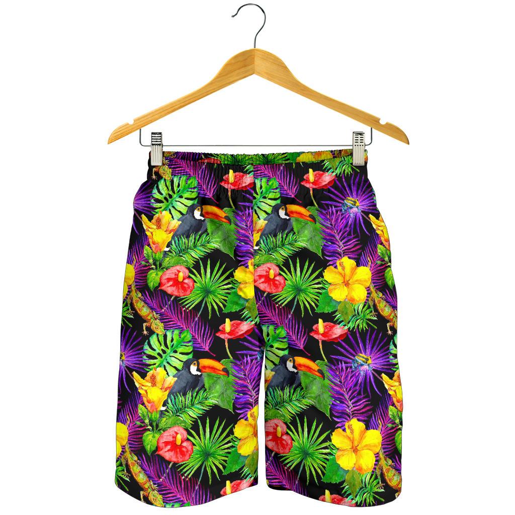 Dark Hawaii Tropical Pattern Print Shorts Ha17935