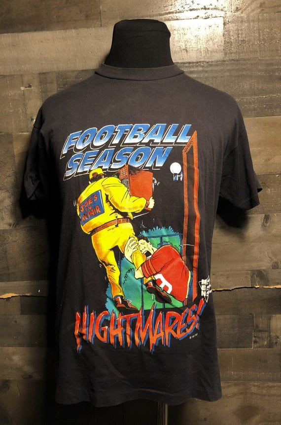 Vintage 90S Football Sports Football Season Nightmare Funny 1990S Vintage 90S Graphic Shirt