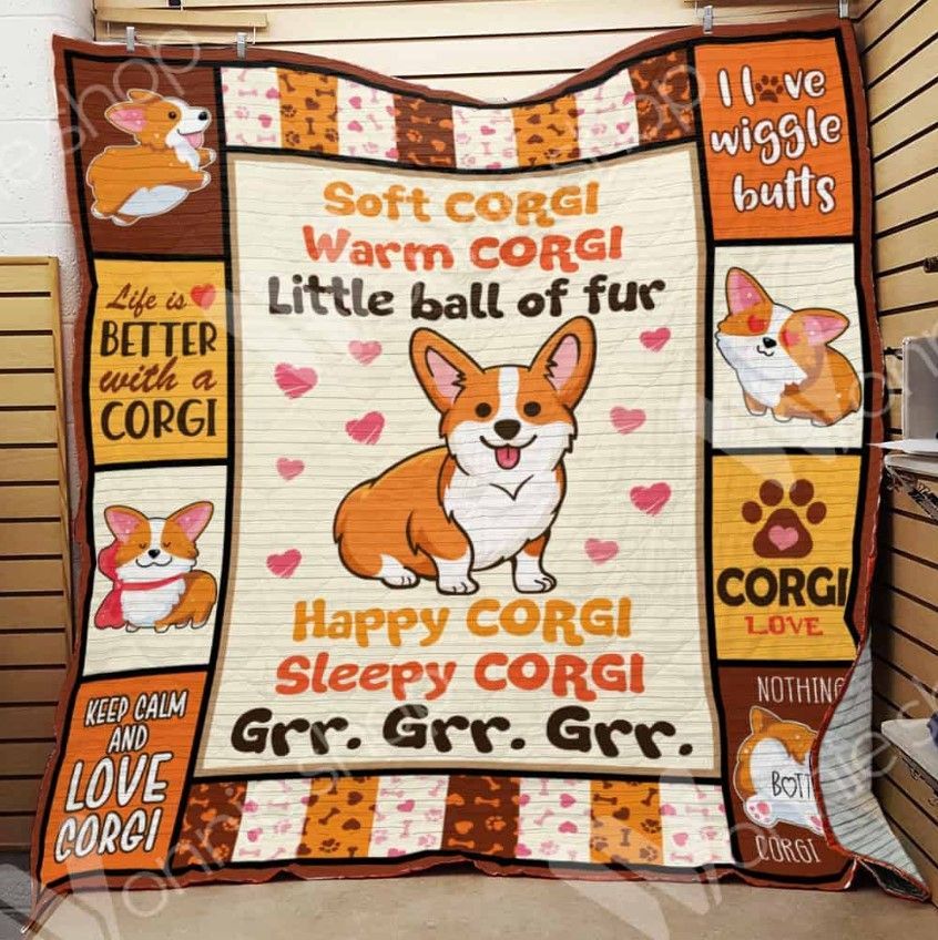 Corgi Dog HUR981 3D Customized Quilt CAMLI2407