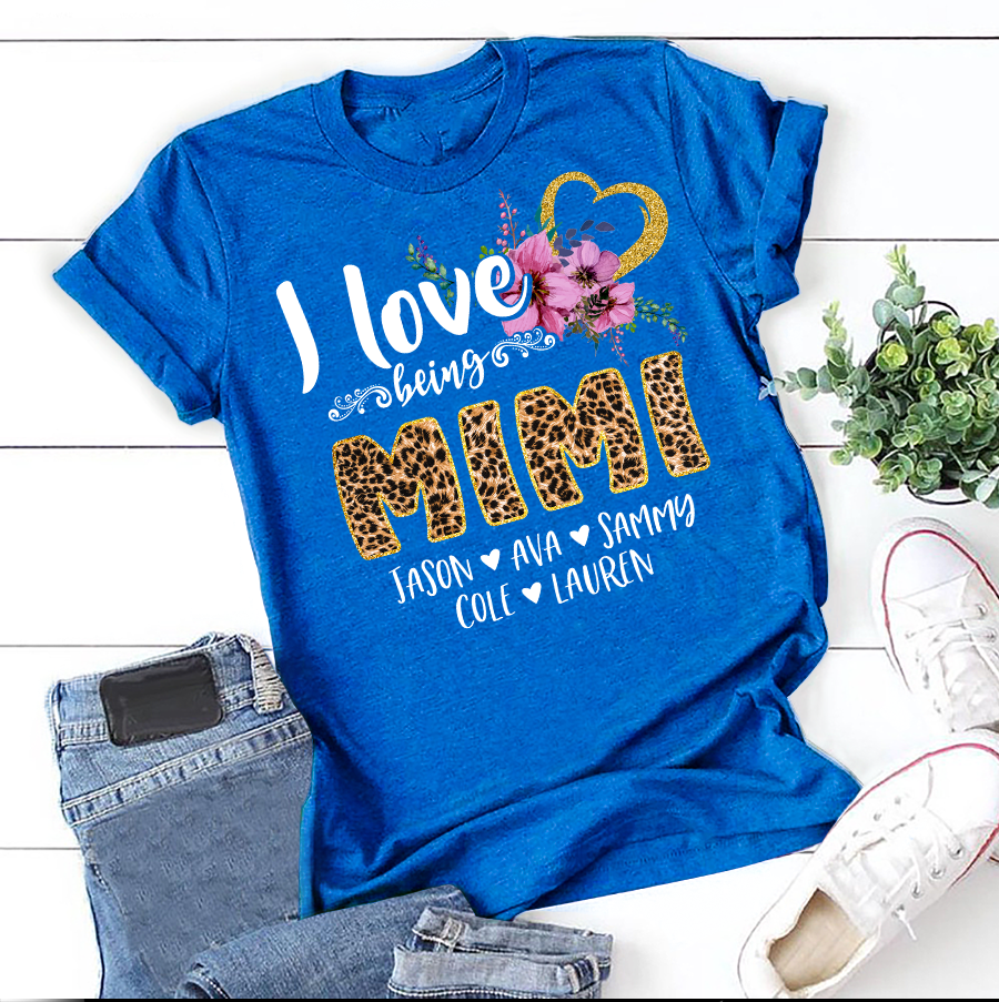 I Love Being A Mimi – Valentine  Personalized T-Shirt