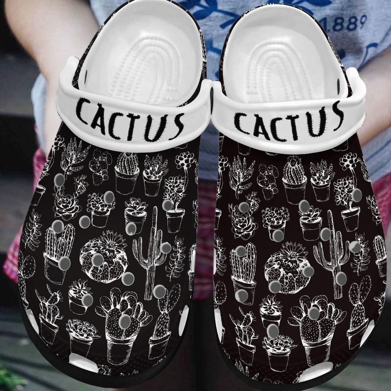 Cactus Personalized Clog, Custom Name, Text, Color, Number Fashion Style For Women, Men, Kid, Print 3D Cactus Lovers