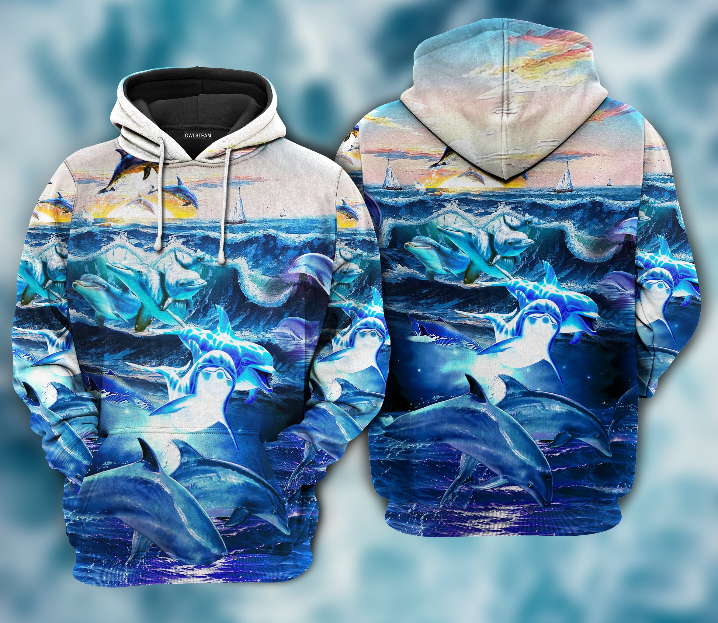 Dolphin Love Ocean Love Human – Hoodie – Hood02Ngc240921