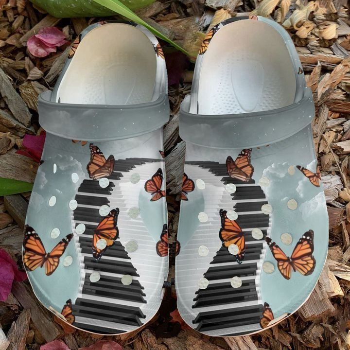 Butterfly Music And Classic Clogs Shoes