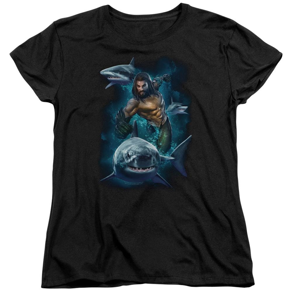 Aquaman Movie Swimming With Sharks – Women’S T-Shirt