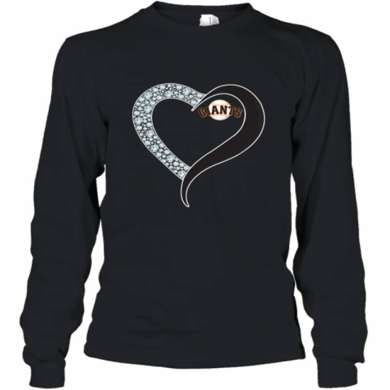 Diamond San Francisco Giants Heart shirt Long Sleeve T-Shirt