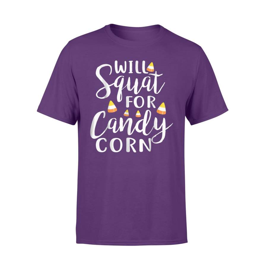 Candy Corn Halloween Workout Squat For Women T-Shirt